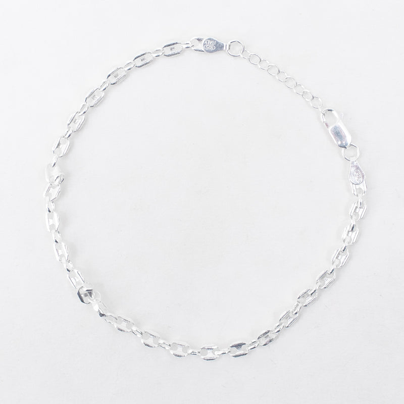 Silver Gucci Link Anklet