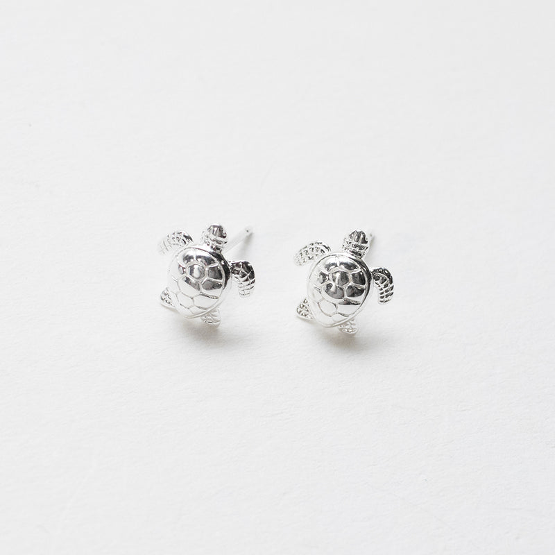 Silver Turtle Studs