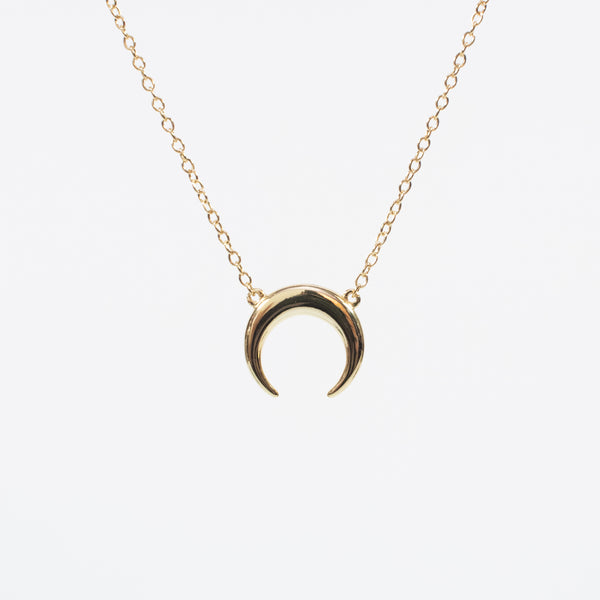 Gold Plated Small Moon Necklace