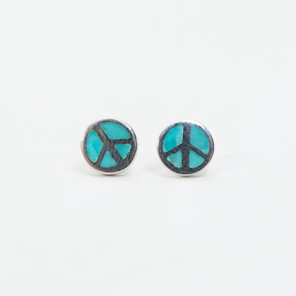 Peace sign earrings studs clearance