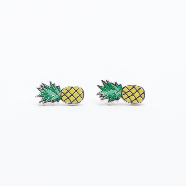 Silver Pineapple Studs