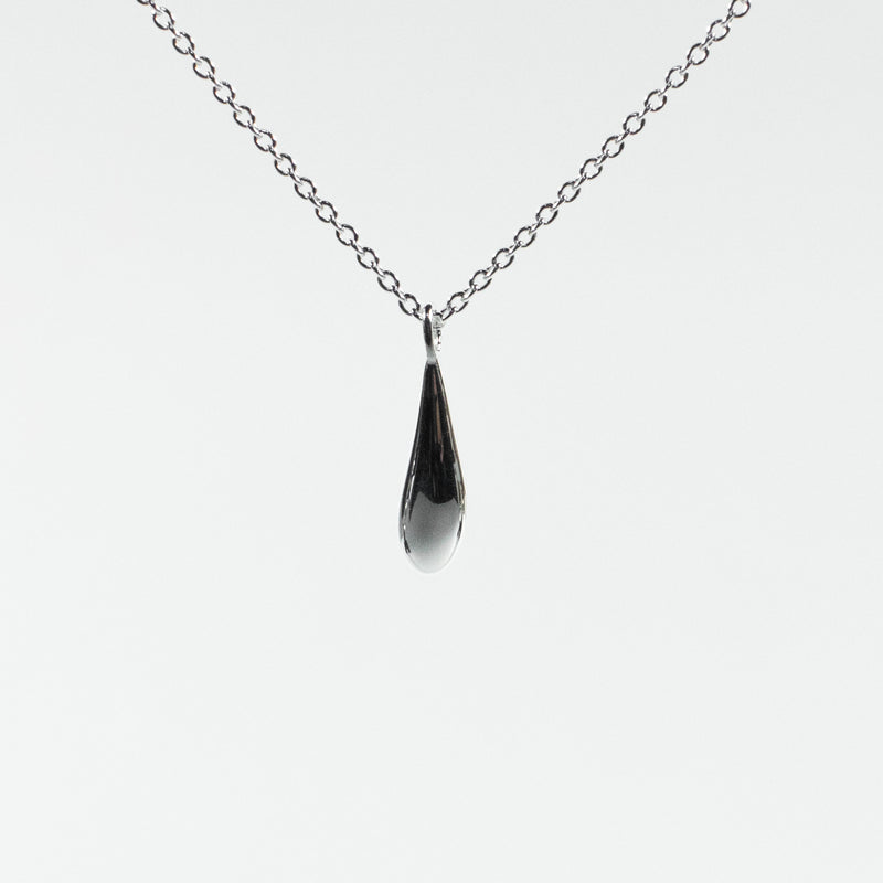 Small Silver Drop Necklace
