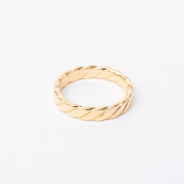 Gold Vermeil Flat Braided Band Ring