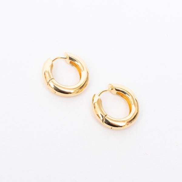 Gold Vermeil Chunky Donut Click In Hoops