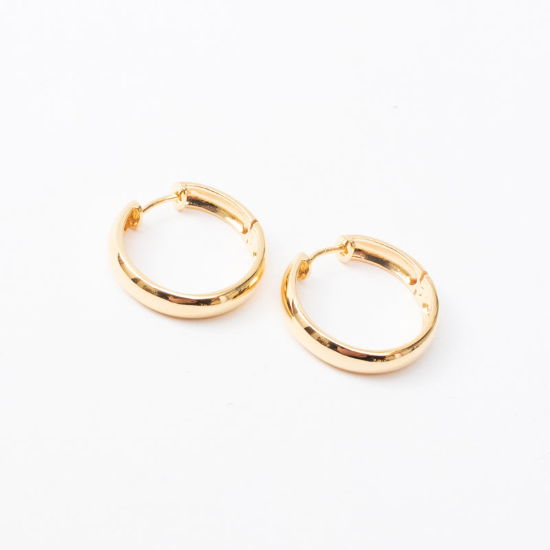 Gold Vermeil Medium Rounded Click In Hoops