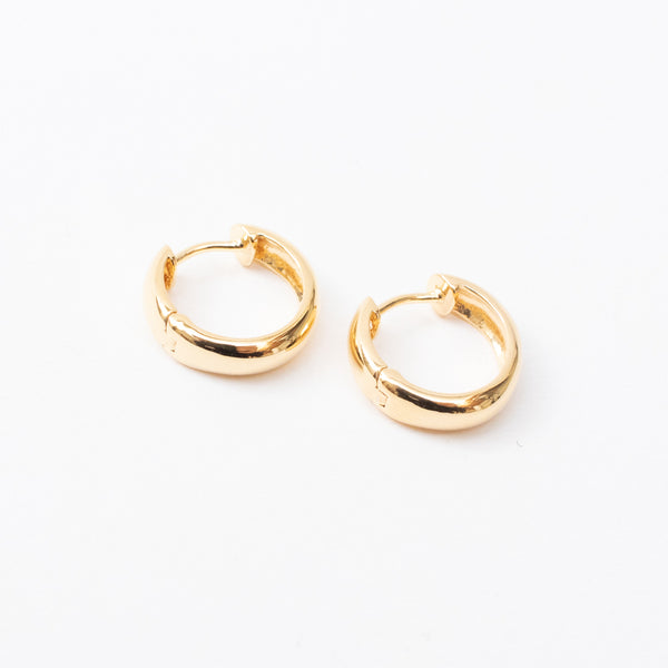 Gold Vermeil Small Rounded Click In Hoops