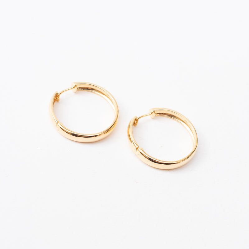 Gold Vermeil Large Rounded Click In Hoops