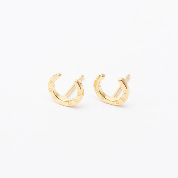 Gold Vermeil Horseshoe Studs