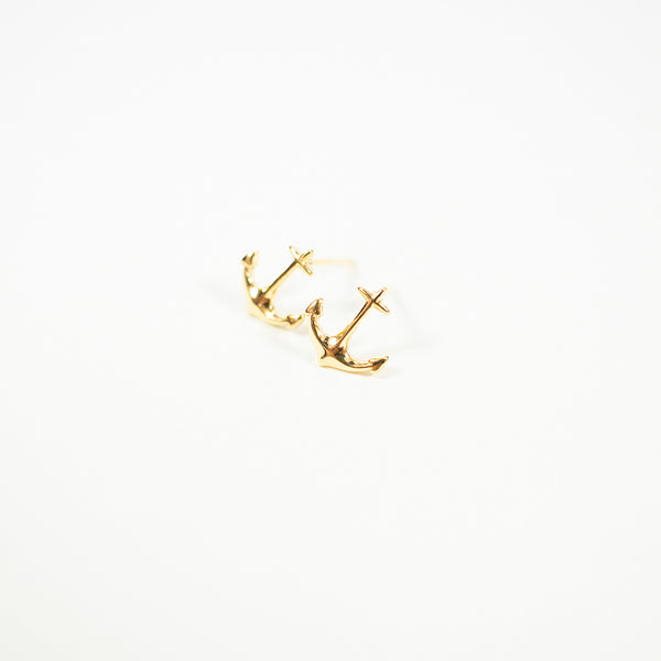 Gold Vermeil Anchor Studs