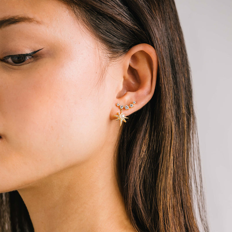 Gold Alaia Climber Earrings