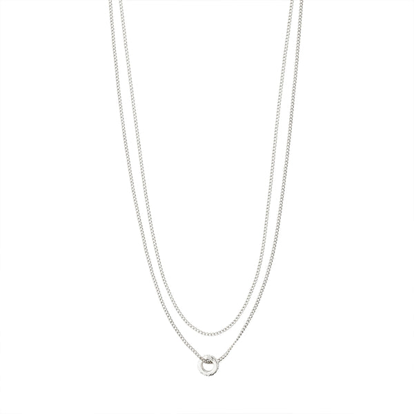 Blossom Silver Plated Crystal Necklace