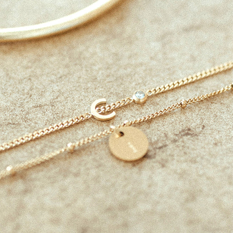 Gold Initial Bracelet