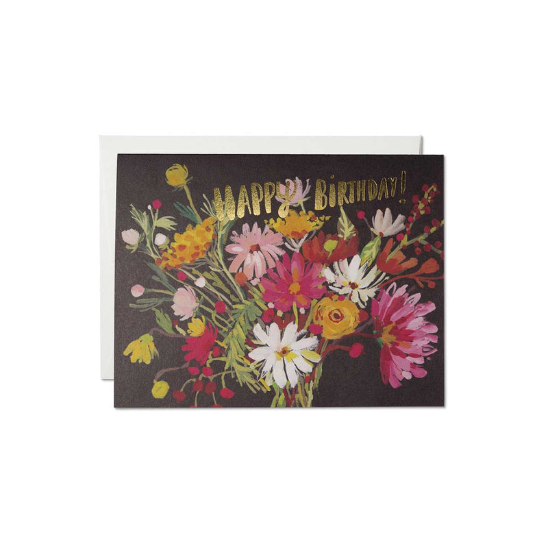 Happy Birthday Vintage Florals Card