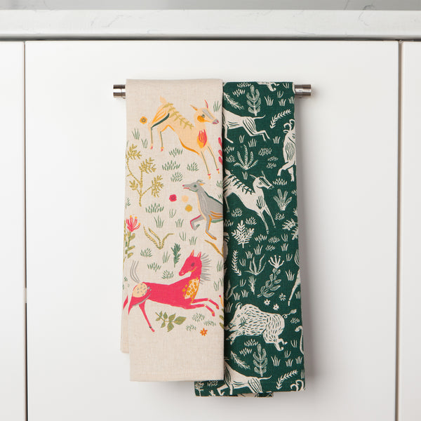 Cotton & Linen Blend Dishtowels - Set of Two