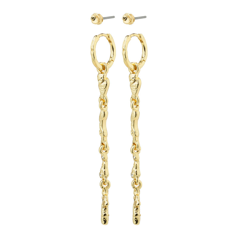 Breathe Gold Plated 2-in-1 Earring Set