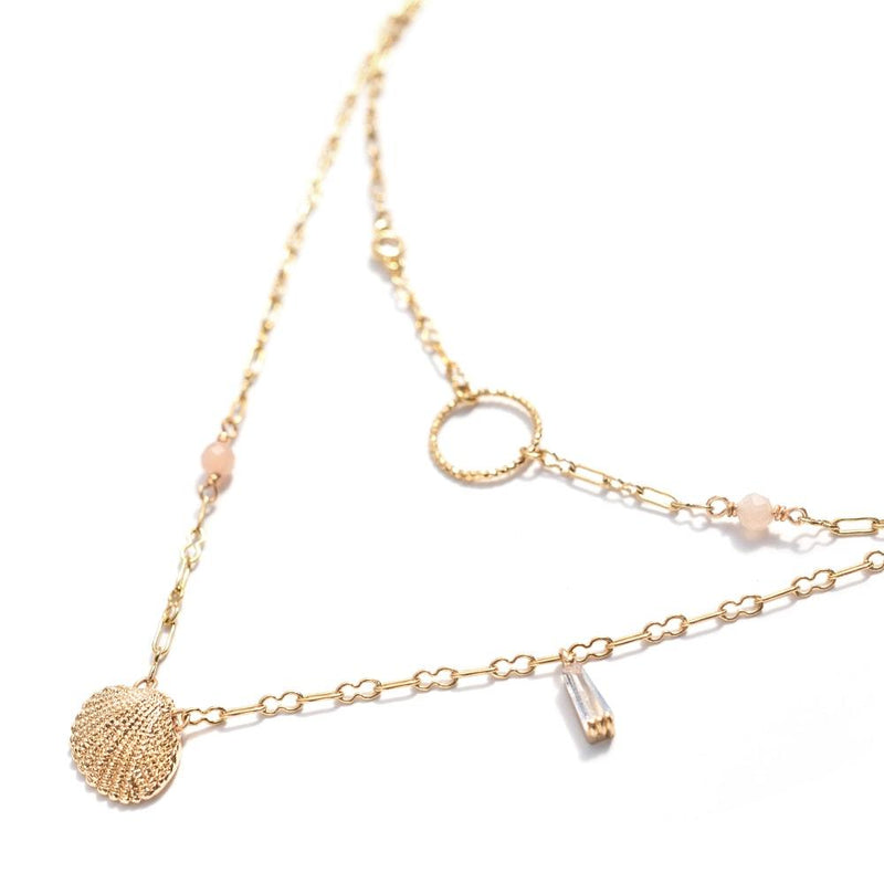 Gold Plated Clam Necklace