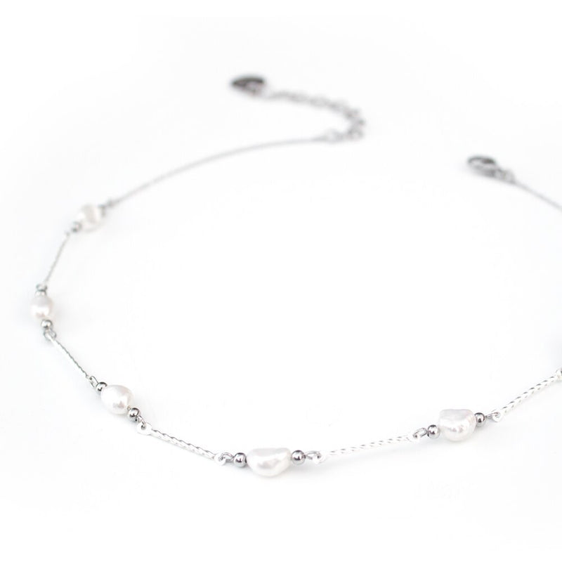 Silver Plated Coco Choker Necklace
