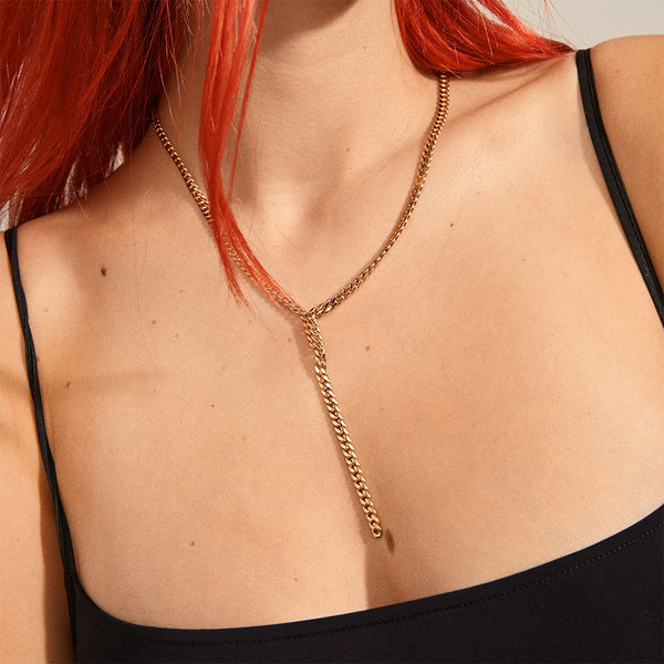 Courageous Gold Plated Y-Necklace
