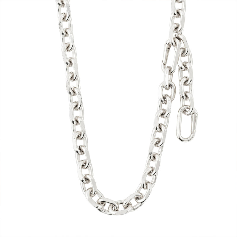 Euphoric Silver Plated Cable Chain Necklace