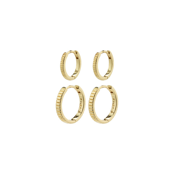 Happy Gold Plated Hoop Set