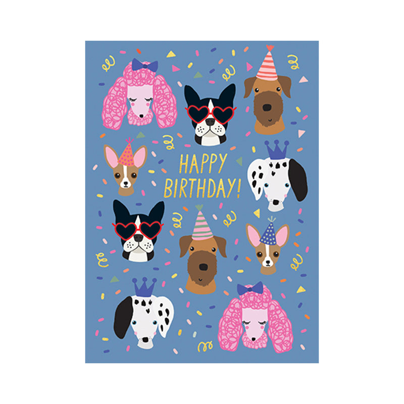 Happy Birthday Party Dogs Card