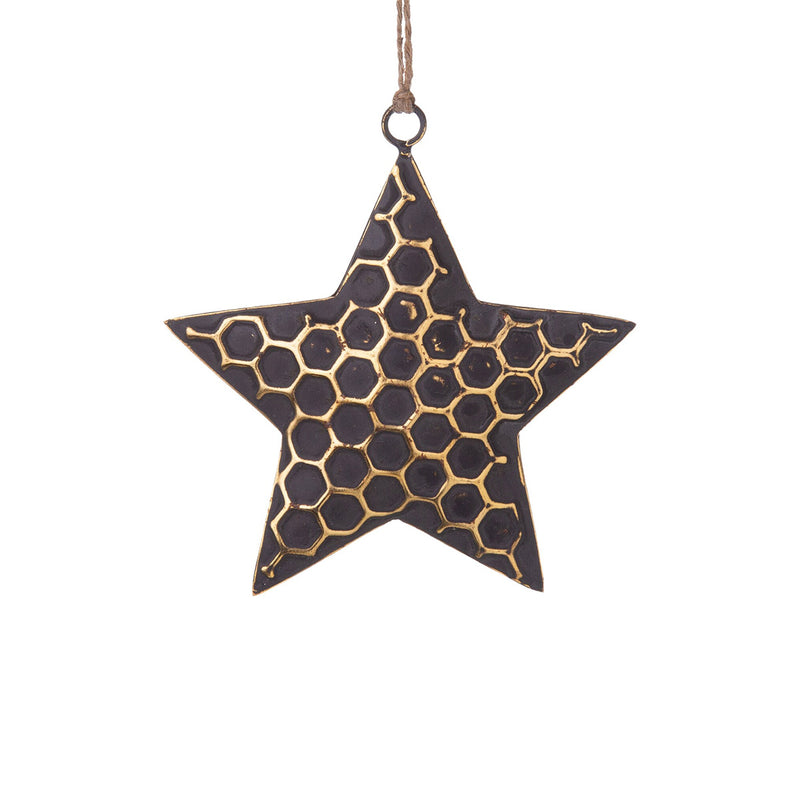 Embossed Metal Star Ornament