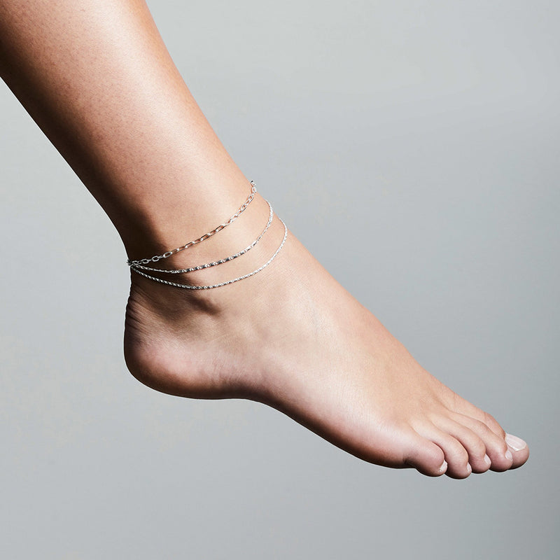 Thalia Silver Plated Ankle Chain