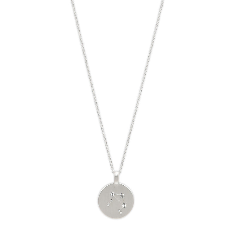 Libra Star Sign Silver Plated Necklace