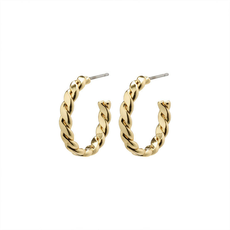 Kalila Gold Plated Twirl Hoops
