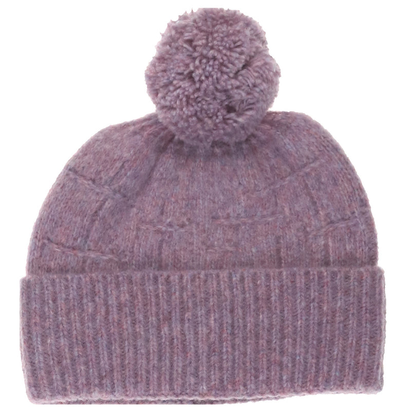 Melange Pom Pom Knit Hat