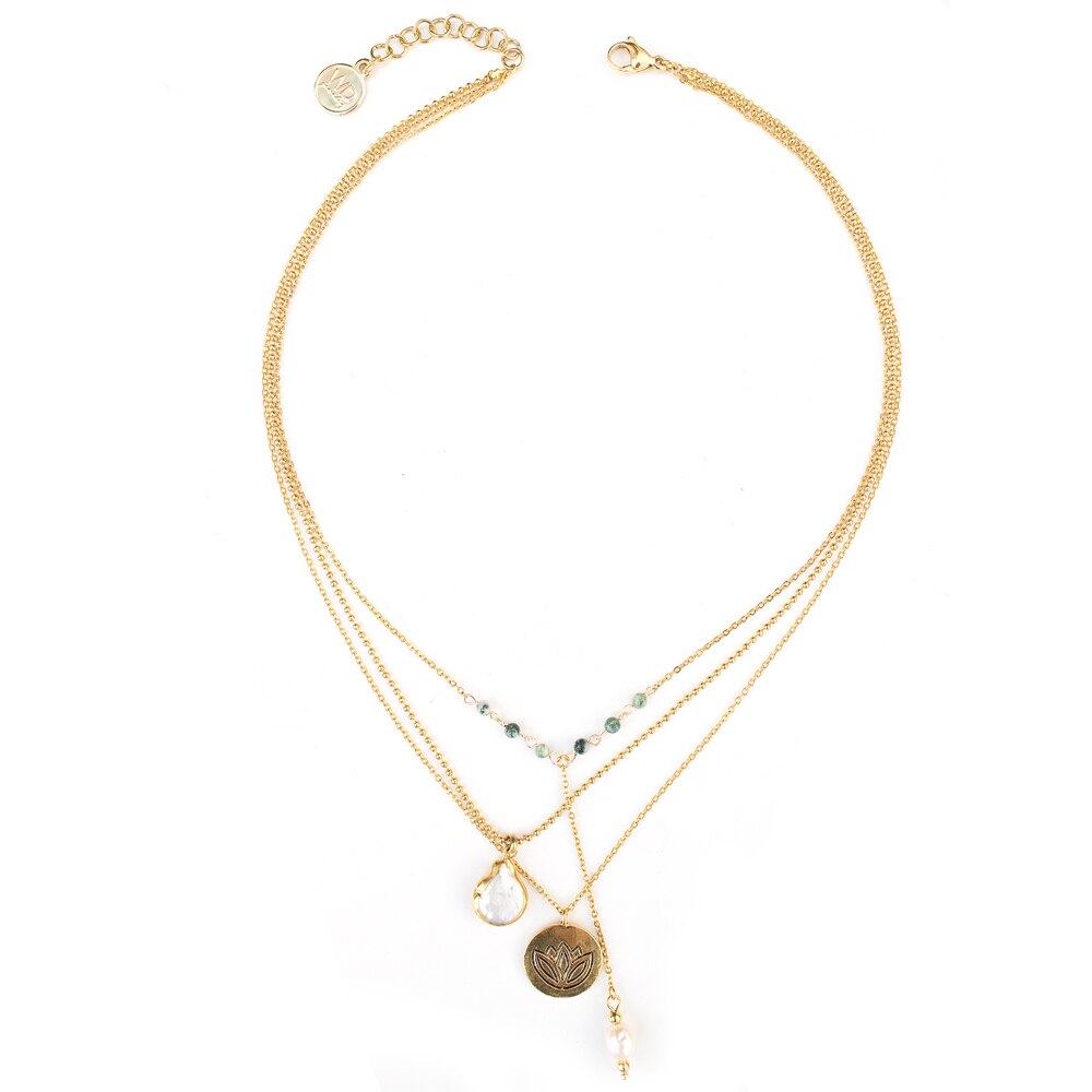 アクセサリー LOTUS SILVER NECKLACE GOLD LOTUS SILVER WOMEN'S SILVER NECKLACE LP3849-1/2