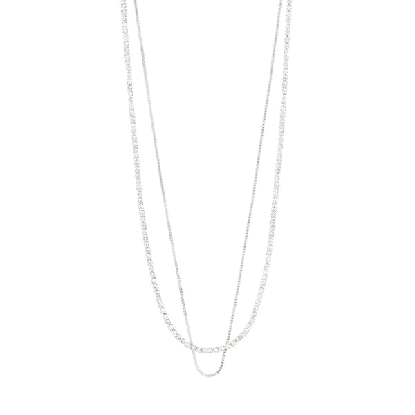 Mille Silver Plated Crystal Necklace