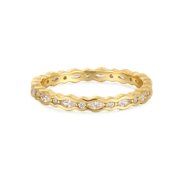 Gold Vermeil Multi CZ Stone Ring