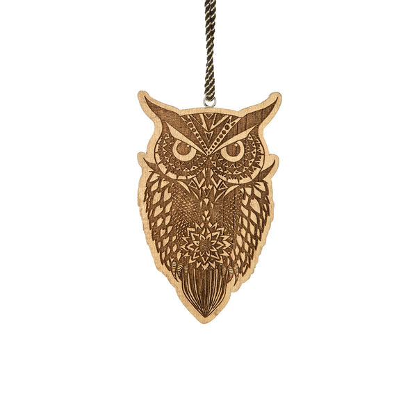 Wooden Owl Ornament