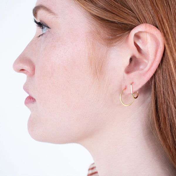 Small Gold Vermeil Pear Shaped Hoops