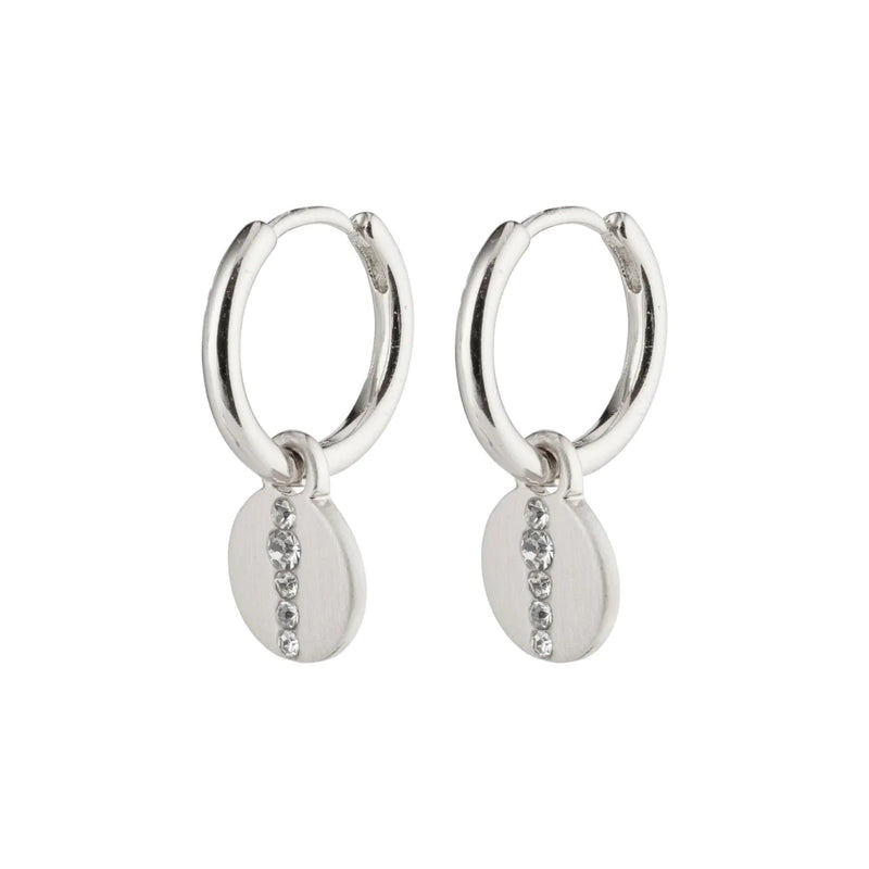 Casey Silver Plated Hoops