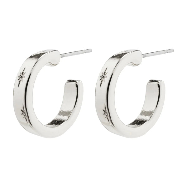 Efia Silver Plated Hoops