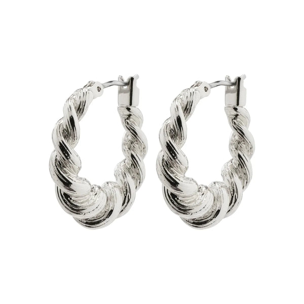 Eileen Silver Plated Hoops