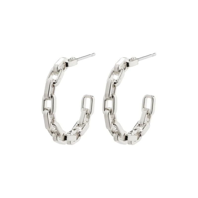 Eira Silver Plated Hoops