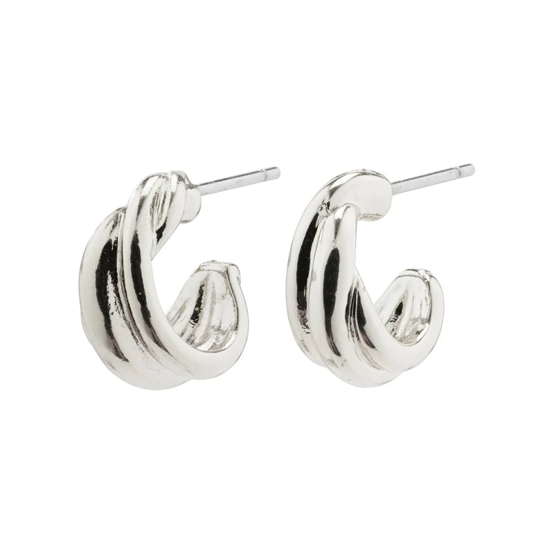 Jonna Silver Plated Hoops