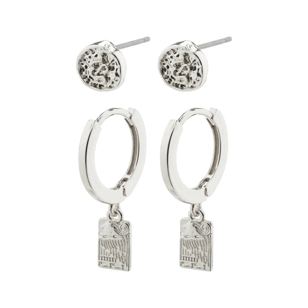 Valkyria Silver Plated Earring Set