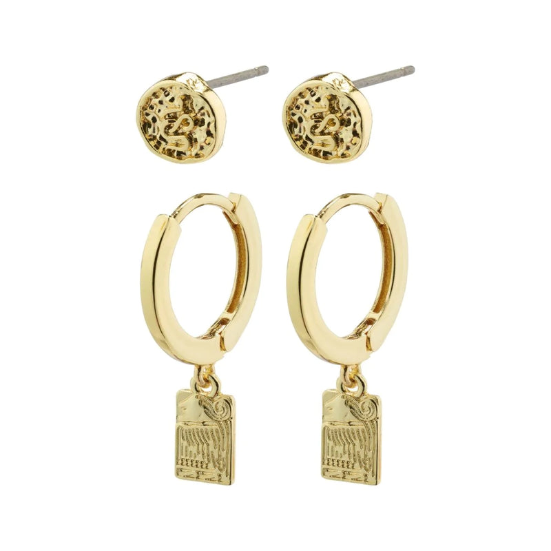 Valkyria Gold Plated Earring Set