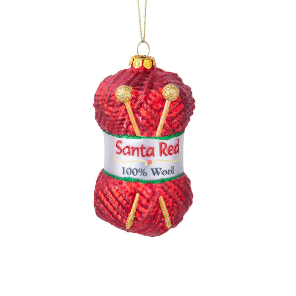Glass Knitting Yarn Ornament