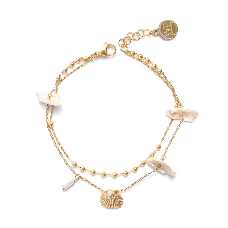 Gold Plated Shelly Anklet