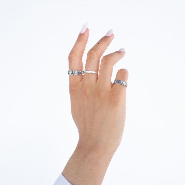 Plain Stackable Silver Band