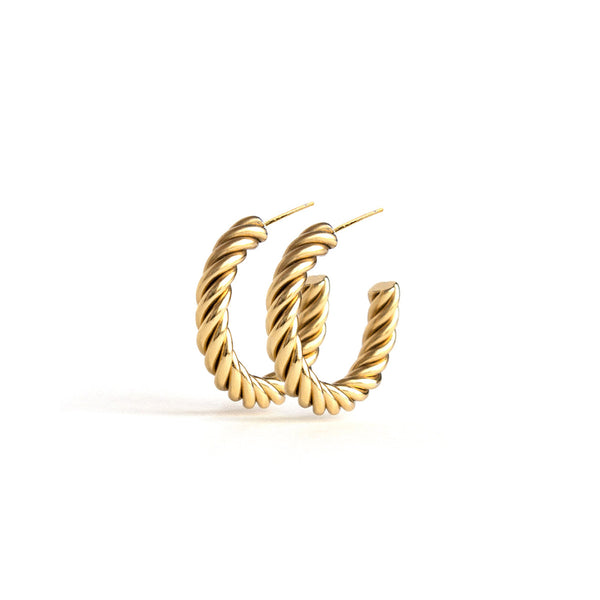 Gold Plated Spin Hoops