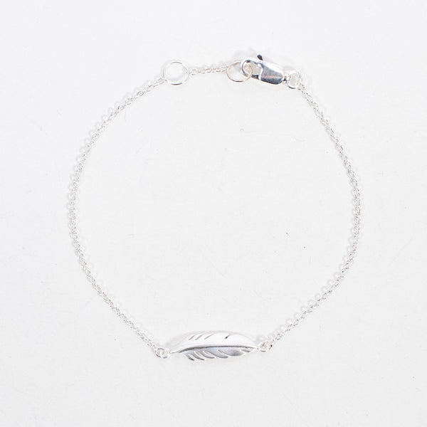 Silver Feather Bracelet