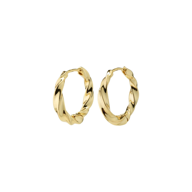 Taffy Large Gold Plated Hoops