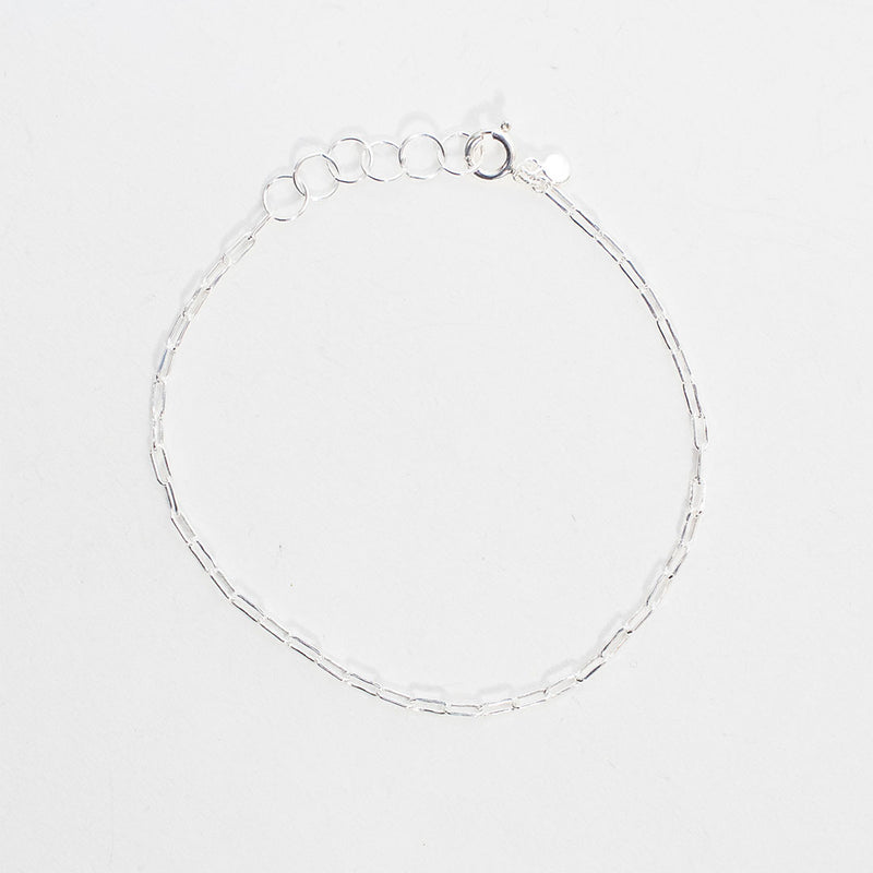 Fine Silver Parallel Chain Bracelet