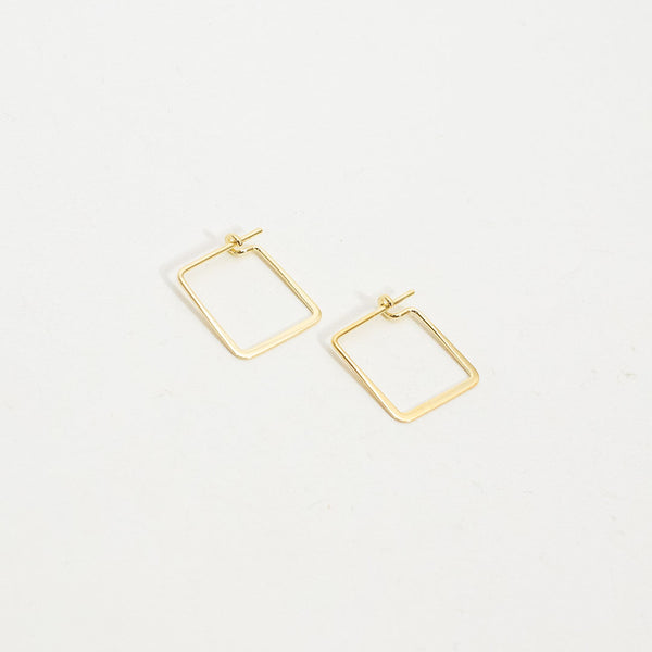 Gold Vermeil Square Hoops
